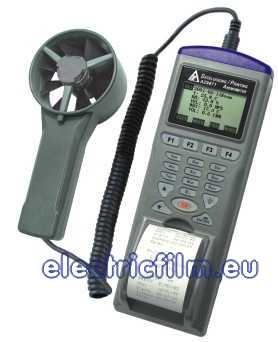 INREGISTRATOR (DATALOGGER) DE VITEZA SI DEBIT AER, TEMPERATURA, WET BULB SI PRINTER 9871