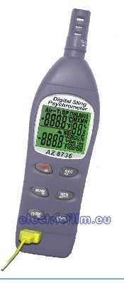 TEMP. AER., TEMPERATURA EXT. CU SENZOR DE TIP K , UMIDITATE, DP/WB/DELTA T, IESIRE RS232+ IRDA 8736/8746