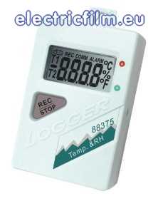 INREGISTRATOR (DATALOGGER) DE TEMPERATURA SI UMIDITATE CU SENZOR EXTERN SI LCD SI  RS232 88375