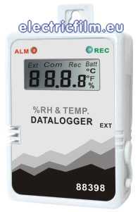 INREGISTRATOR (DATALOGGER) DUAL DE TEMPERATURA SI TEMP.EXT. SI UMIDITATE, CU LCD SI  RS232  88398